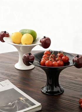 创意苹果造型陶瓷水果盘