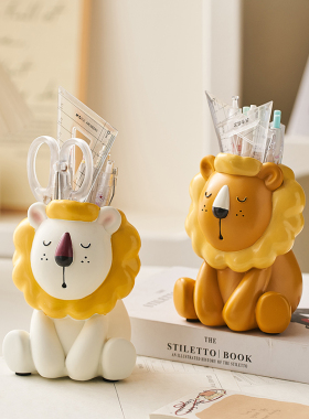 创意可爱卡通摆件笔筒办公室桌面