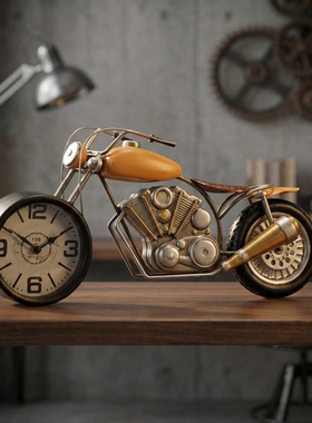 2026新款复古客厅时钟桌面摆件