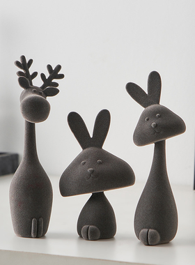 创意可爱兔子摆件高级感小众