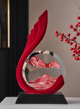 流沙画摆件高级感客厅电视柜装饰