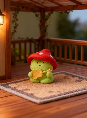 治愈系蘑菇卡通车载桌面摆件