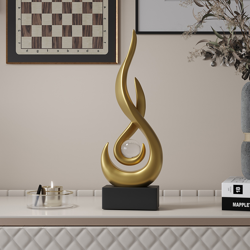 工艺柜摆件客厅轻奢2025新款高档风生水起酒柜装饰品高档玄关电视 - 图3