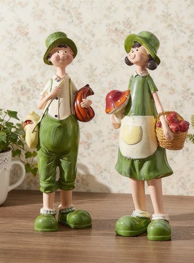 田园农夫树脂收纳摆件