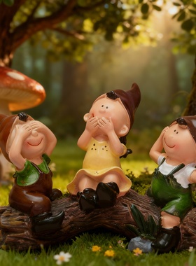 可爱小精灵树脂装饰摆件