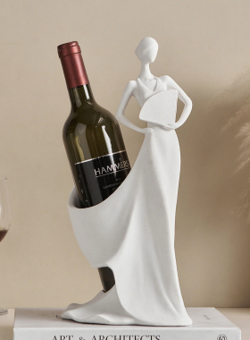 雅致置酒红酒客厅砂岩摆件高级感