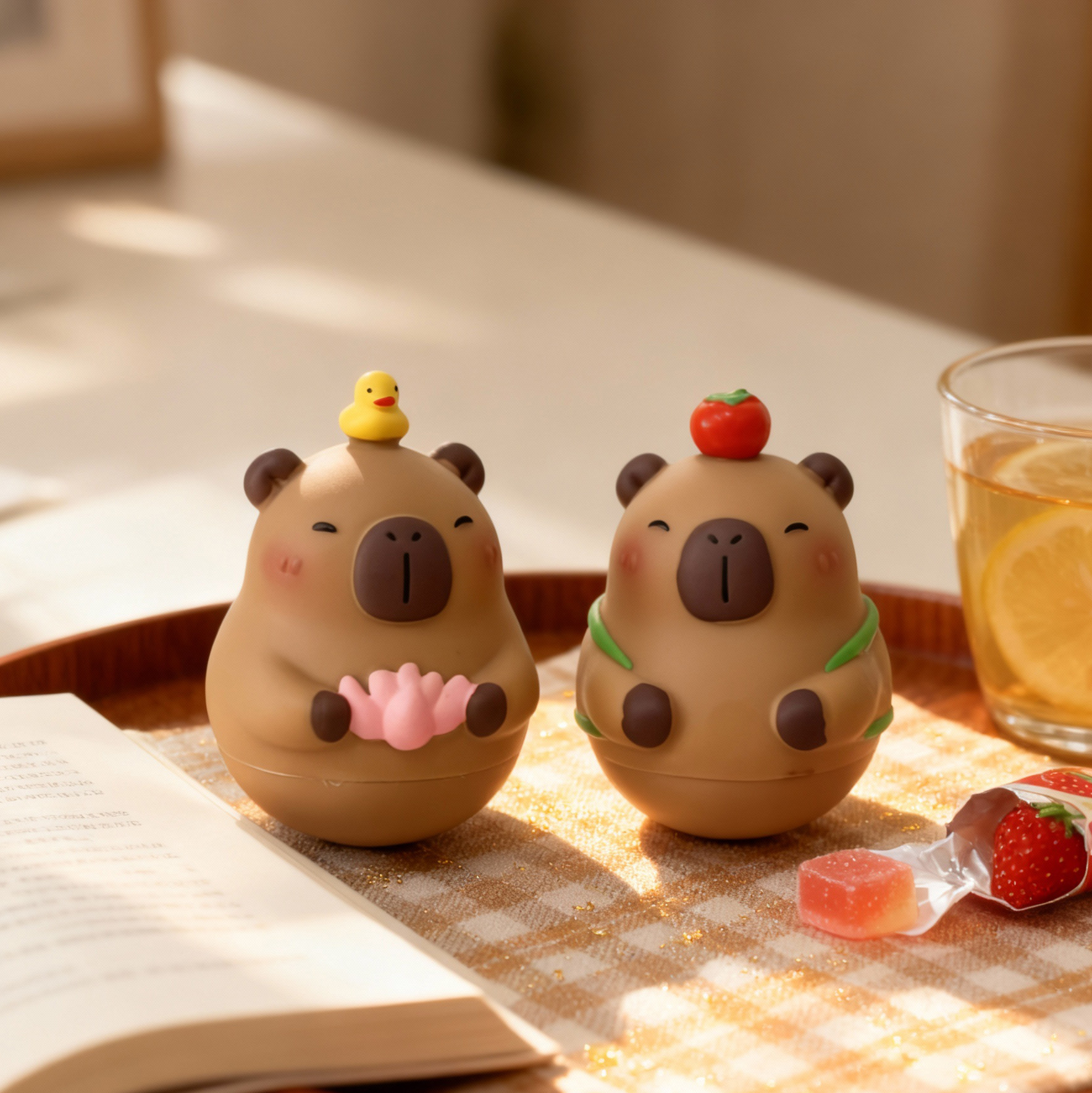 卡皮巴拉不倒翁摆件解压办公室桌面装饰工位情绪稳定神器生日礼物,淘宝优惠券,粉丝福利购,淘宝优惠卷