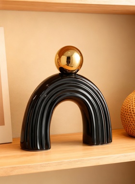 现代简约抽象拱门装饰摆件客厅