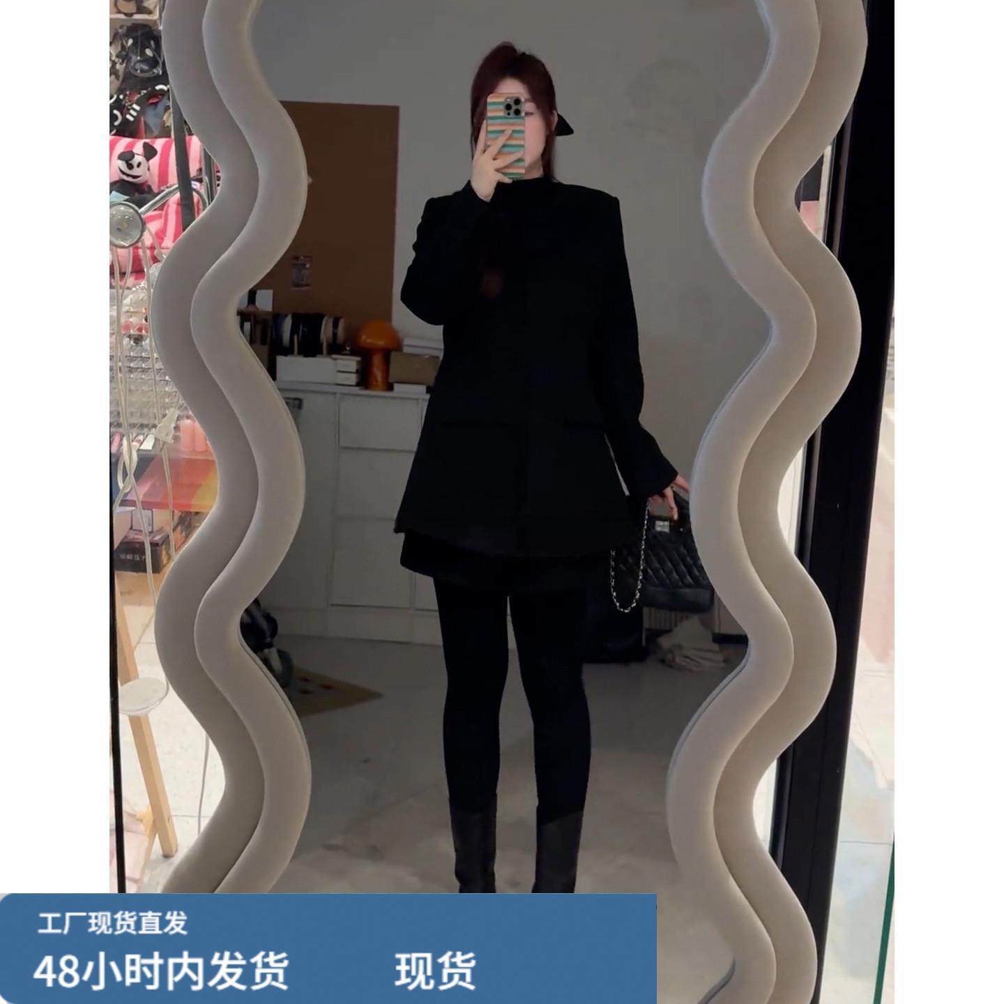 法式赫本风黑色毛呢外套女秋冬2026新款小香风气质高级感呢子大衣,淘宝优惠券,粉丝福利购,淘宝优惠卷