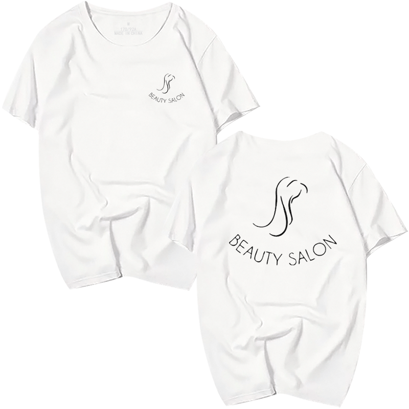 理发发型师店员工作服装定制美发剪 skbanruT恤