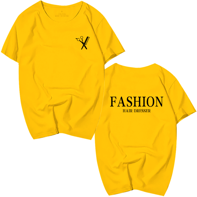 理发发型师店员工作服装定制美发剪 skbanruT恤
