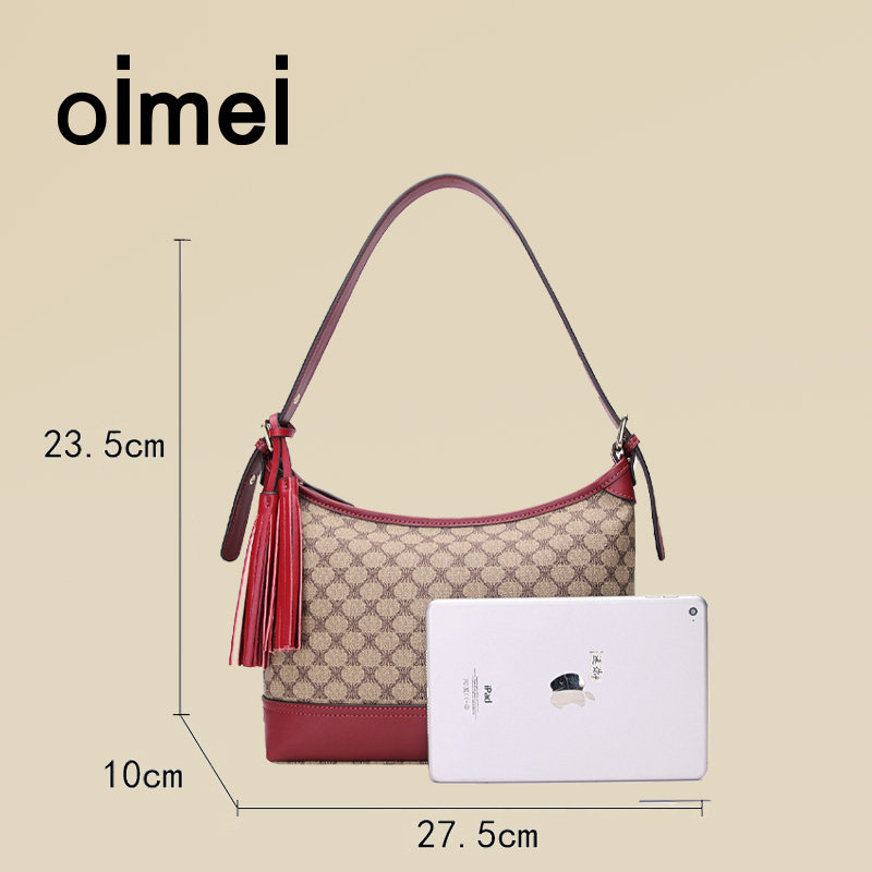 oimei单肩包女大容量高级感托特包通勤女包老花腋下包婚包妈妈包,淘宝优惠券,粉丝福利购,淘宝优惠卷