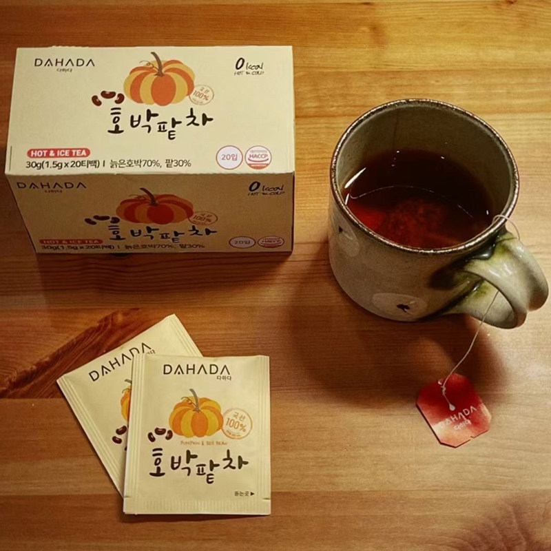 韩国DAHADA南瓜红豆茶养生袋泡茶饮料热饮温暖谷物冲泡饮料南瓜茶,淘宝优惠券,粉丝福利购,淘宝优惠卷