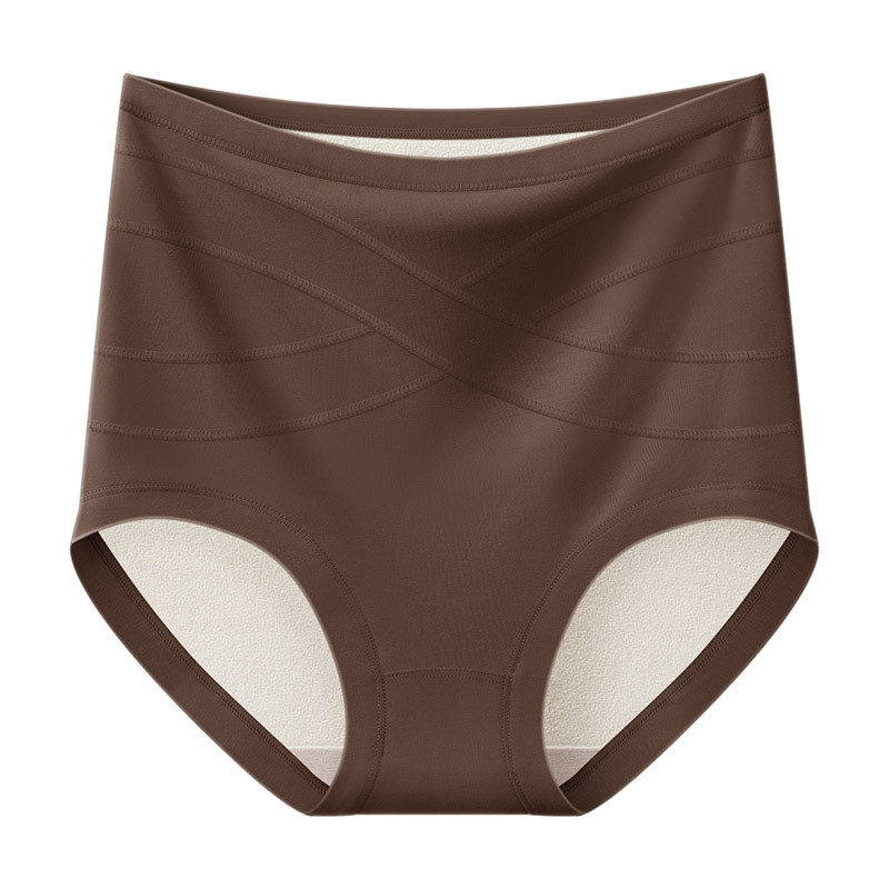 全身加绒暖腹内裤女纯棉交叉带保暖收腹裤高腰蚕丝裆秋冬加厚内裤,淘宝优惠券,粉丝福利购,淘宝优惠卷