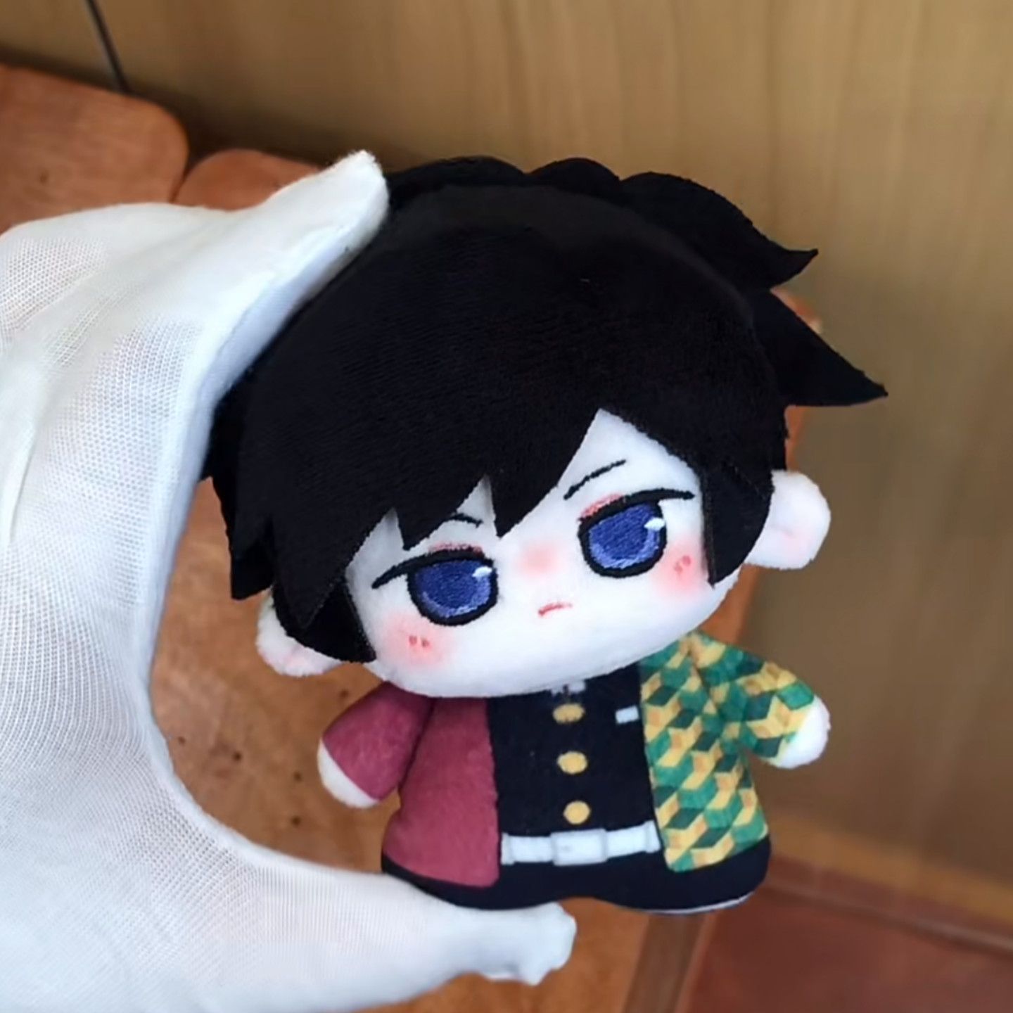 正版鬼灭之刃富冈义勇炭智郎属性10cm棉花娃娃毛绒周边公仔现货发 - 图1