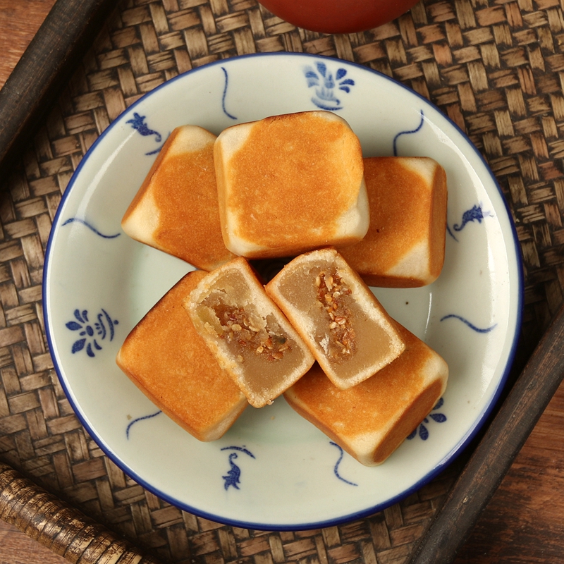 潮州饶平宝斗饼传统糕点闽南厦门仙豆糕绿豆饼平方糕手工茶点228g - 图3