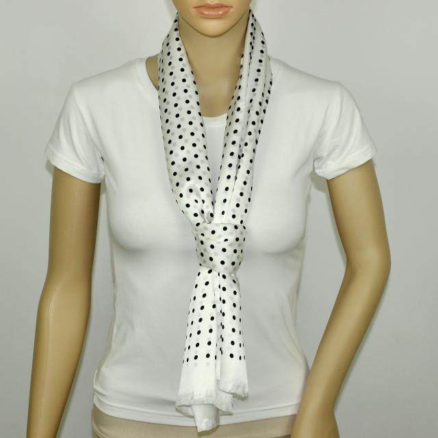 男女款 天然真丝桑蚕丝缎面复古经典波点小长巾丝巾领巾披肩围巾,淘宝优惠券,粉丝福利购,淘宝优惠卷