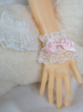 洛丽塔蕾丝蝴蝶结手袖套手链新品