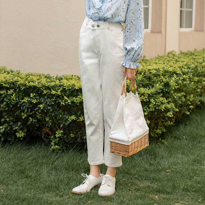 茵曼旗舰店棉质小个子2020年休闲裤 茵曼翰飞休闲裤