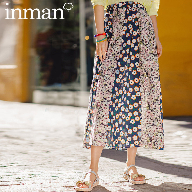  茵曼翰飞半身裙