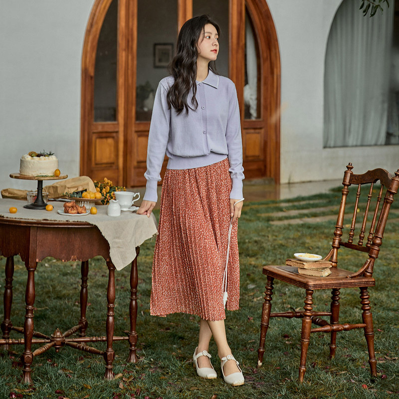 茵曼官方旗舰店2020秋冬季针织衫 茵曼翰飞毛衣