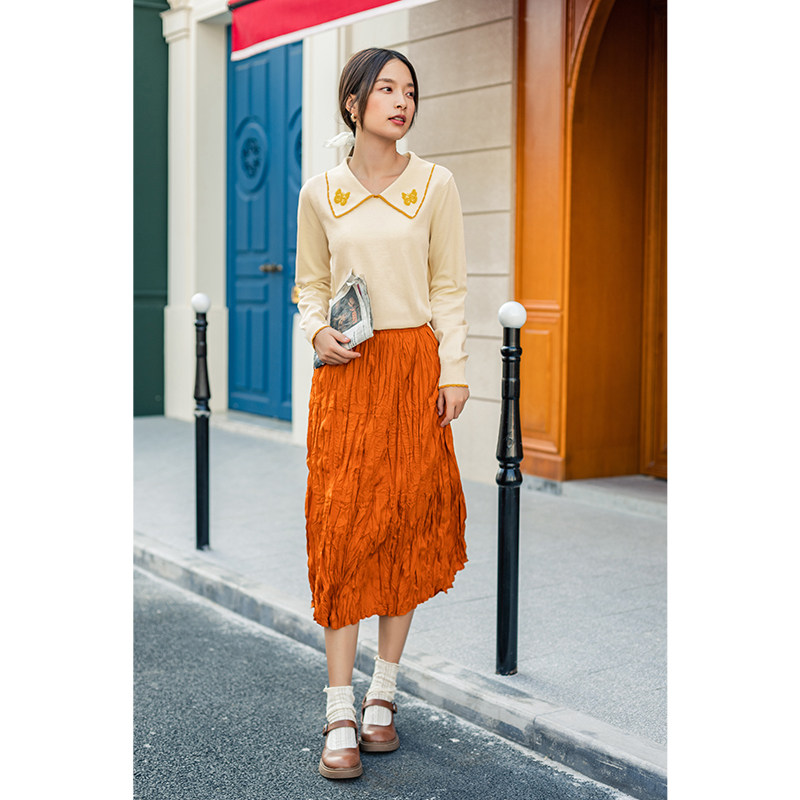 茵曼旗舰店茵蔓2020新款半节半身裙 茵曼翰飞半身裙