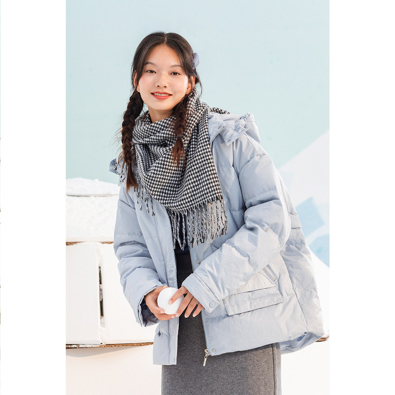 茵曼旗舰店茵蔓2020新款高领羽绒服 茵曼翰飞羽绒服