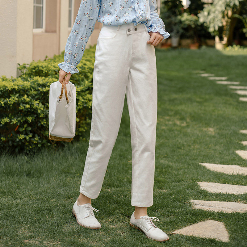 茵曼旗舰店棉质小个子2020年休闲裤 茵曼翰飞休闲裤