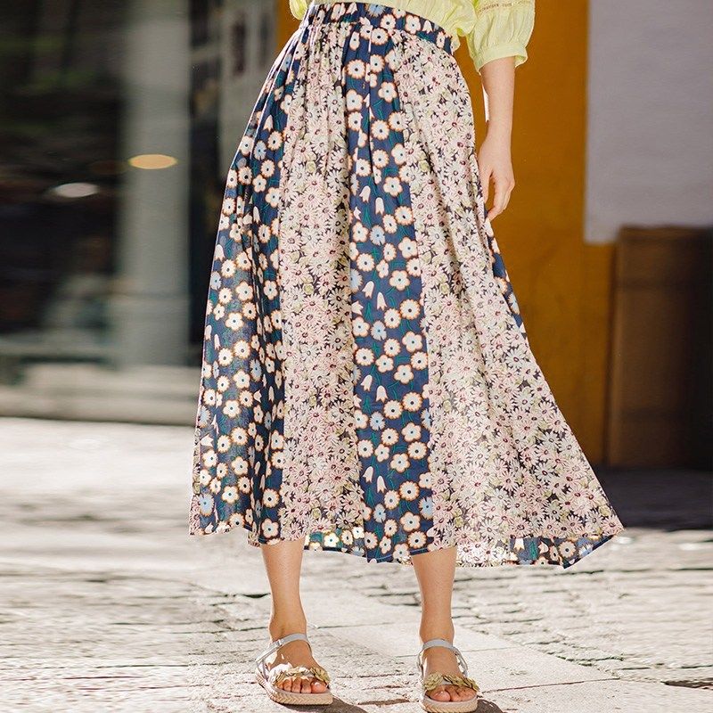  茵曼翰飞半身裙