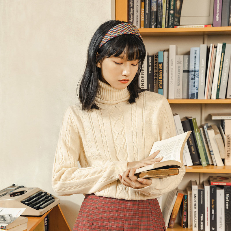 茵曼2020新款秋季针织茵蔓百搭毛衣 茵曼翰飞毛衣