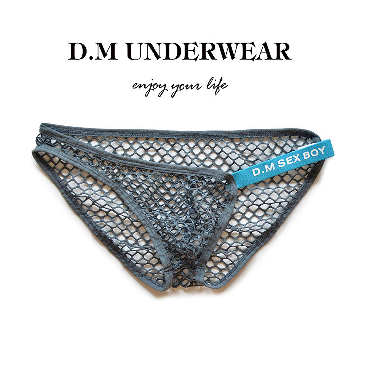D.M男士三角内裤低腰性感网眼透气透明青年夏蕾丝渔网男裤钗缕空,淘宝优惠券,粉丝福利购,淘宝优惠卷