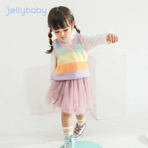 Трикотажный детский жилет, шерстяной свитер, 3 лет, осенний