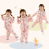 Детская пижама, детский хлопковый осенний комплект, семейный стиль, осенняя