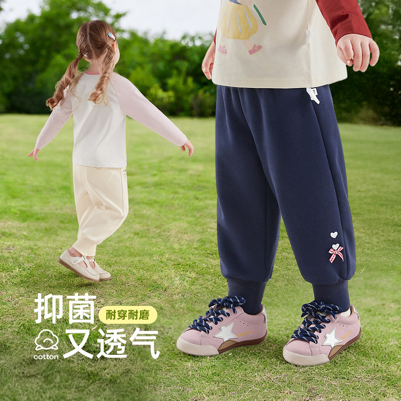 女童裤子秋冬儿童加绒休闲裤秋装中小童长裤新款女宝宝卫裤秋季