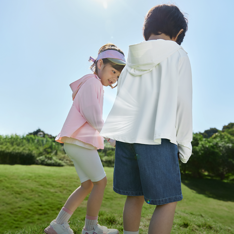 杰里贝比凉感女童防晒衫宝宝空调服男童防紫外线儿童防晒服夏季薄 - 图2