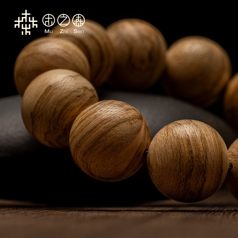 【耀眼虎纹】马尼涝沉香佛珠手串20mm*24g天然虎斑老料木手链保真,淘宝优惠券,粉丝福利购,淘宝优惠卷