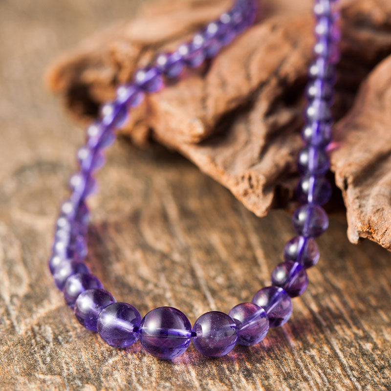 紫水晶塔链紫晶女士水晶首饰项链 富美达项链