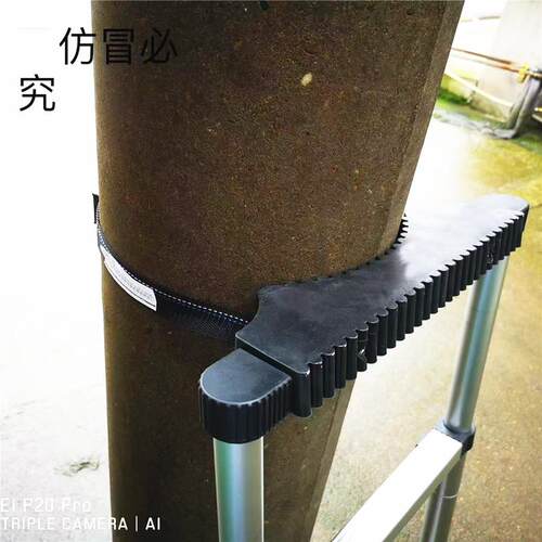梯子顶部保护套伸缩梯子通用竹节梯配件防滑垫子黑色圆弧爬电杆子 - 图2