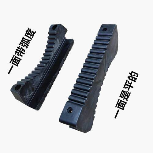 梯子顶部保护套伸缩梯子通用竹节梯配件防滑垫子黑色圆弧爬电杆子 - 图1