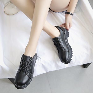 韩版百搭ins小皮鞋