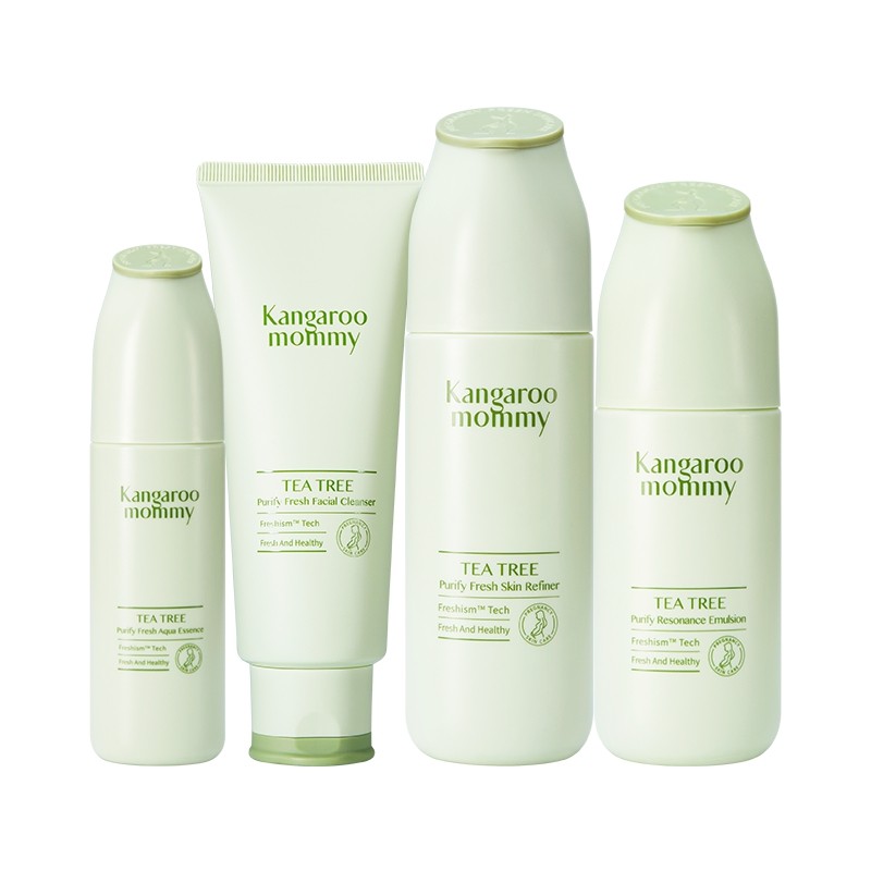 袋鼠妈妈孕妇护肤品茶树净颜调理 袋鼠妈妈美韵面部套装