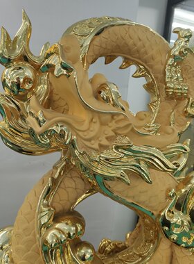 鸿业腾飞祥龙落地摆件开业乔迁
