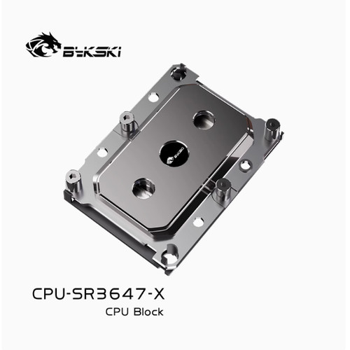 Bykski 分体CPU水冷头散热LGA3647/SKYLAKE 全铜金属 POM黑色ARGB - 图0