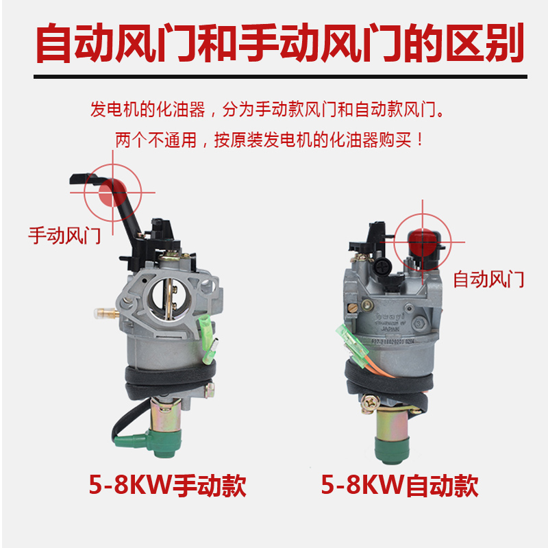 华益汽油发电机2-8KW化油器168F170F188F190动力水泵微耕机化油器 - 图2