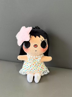 日本JCKNBJ彩色波点裙子小玉包包挂件毛绒玩偶公仔钥匙扣生日礼物