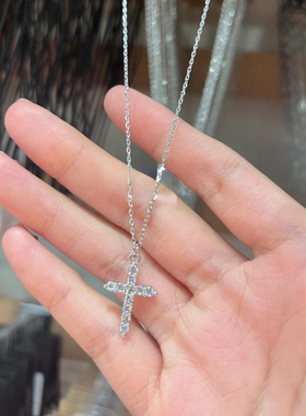 十字架项链女不掉色洗澡可戴