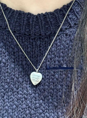 字母爱心项链百搭配饰女