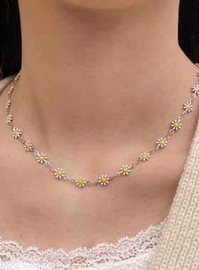 bm小雏菊锁骨链短款颈链