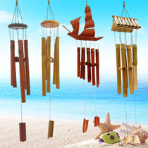 Eurostyle Minimalist Bamboo Tube Wind Bell Hanging Accessories Creative Day Style Bedroom balcony Outdoor Decorative Pendant for boys and girls
