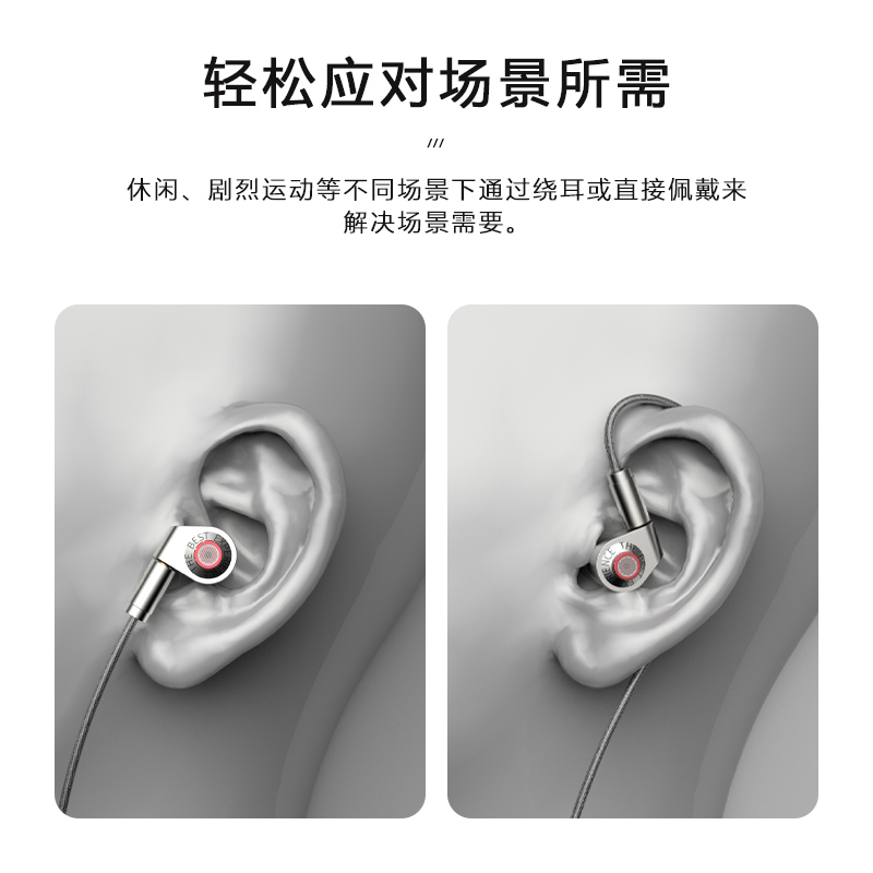 BGVP/焱声 P05 单动圈入耳式耳机可换双音管USB C带麦3.5直插绕耳 - 图1